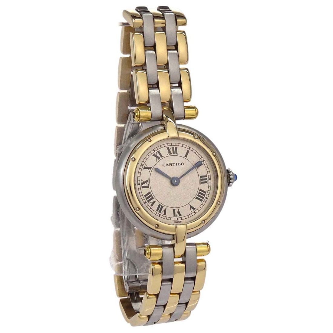 Cartier Vendome Panthere SM 22mm Quartz Wristwatch 18KYG Stainless Steel (1 of 10)