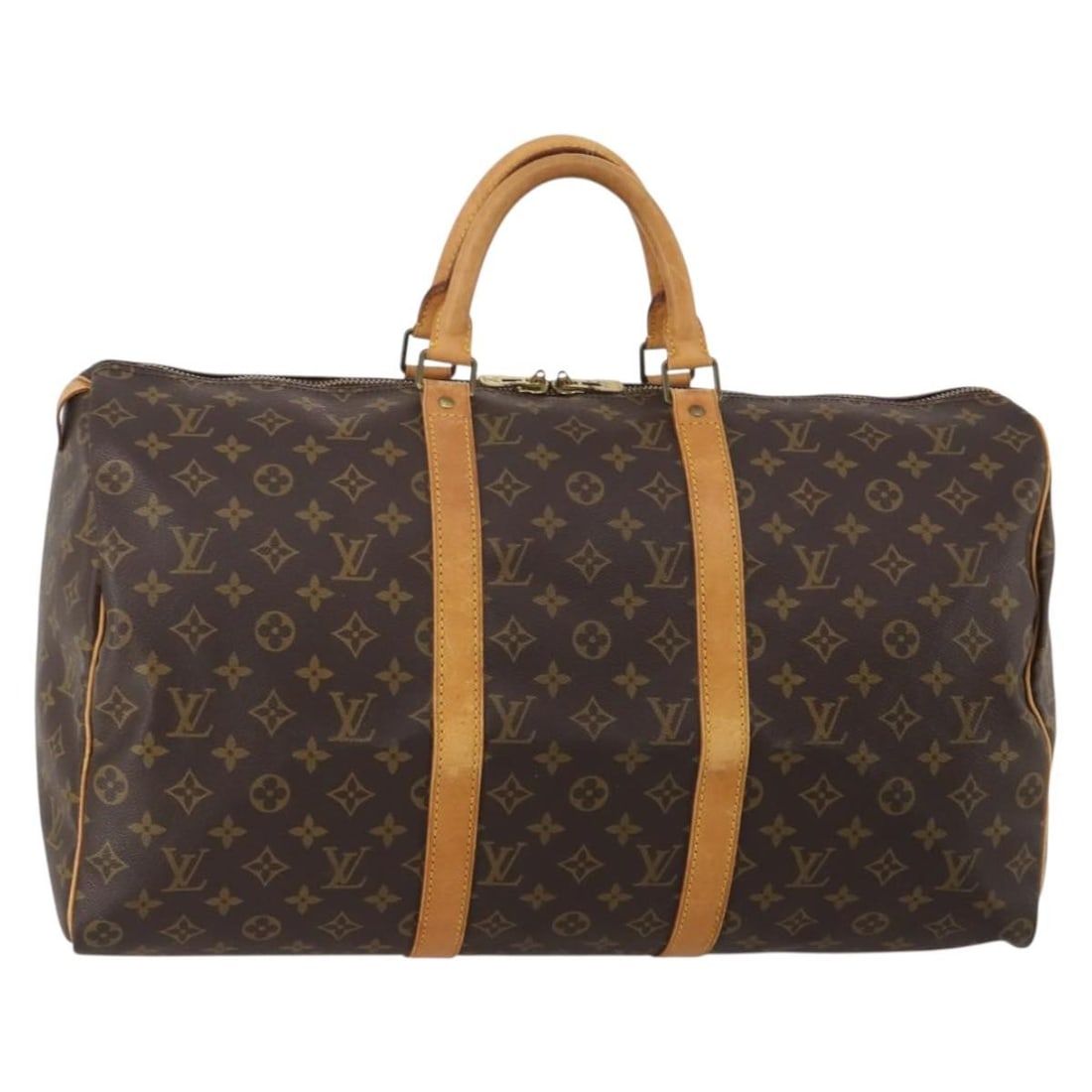 Louis Vuitton M41426 Keepall 50 Monogram Canvas Boston Bag: Louis Vuitton M41426 Keepall 50 Monogram Canvas Boston Bag Louis Vuitton Keepall 50 Boston bag in Monogram canvas, made in France. This women's travel bag is offered without the original box or dust b