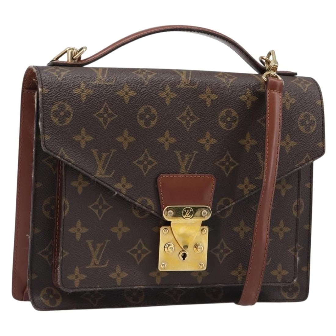 Louis Vuitton Monceau 28 Monogram Canvas Handbag M51185 Strap: Louis Vuitton Monceau 28 Monogram Canvas Handbag M51185 Strap Louis Vuitton Monceau 28 handbag in Monogram canvas with a structured silhouette and included shoulder strap. Made in France, this women's