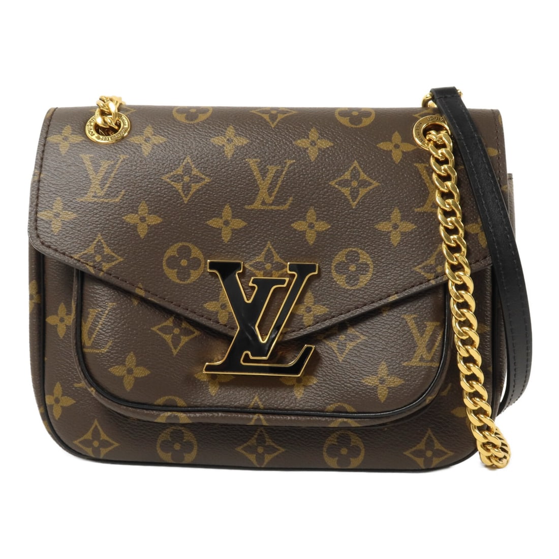 Louis Vuitton Passy Chain Shoulder Bag M45592 Monogram Brown: Louis Vuitton Passy Chain Shoulder Bag M45592 Monogram Brown Louis Vuitton Passy Chain shoulder bag in brown Monogram PVC coated canvas. This women's shoulder bag features a chain and adjustable shoul