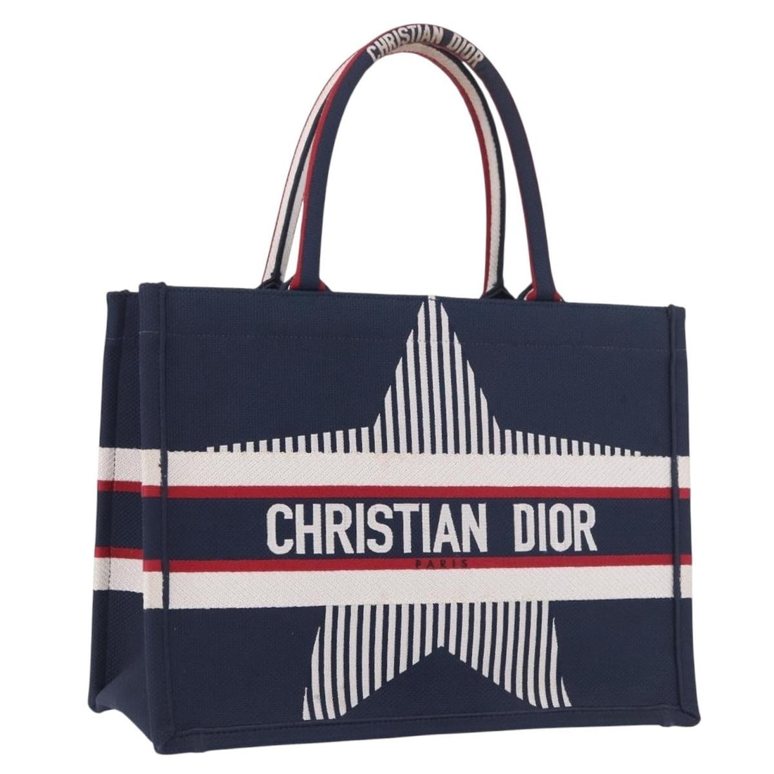 Christian Dior Book Tote MM Alps Star Canvas Bag Navy (1 of 18)