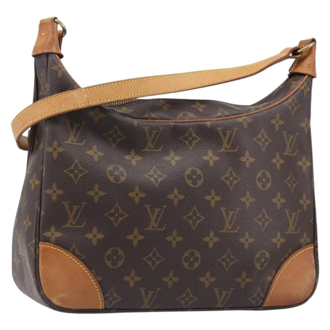 Louis Vuitton M51265 Boulogne 30 Monogram Canvas Shoulder Bag: Louis Vuitton M51265 Boulogne 30 Monogram Canvas Shoulder Bag Louis Vuitton Boulogne 30 shoulder bag in Monogram canvas, model M51265, made in France. This women's bag is heavily used and shows signif