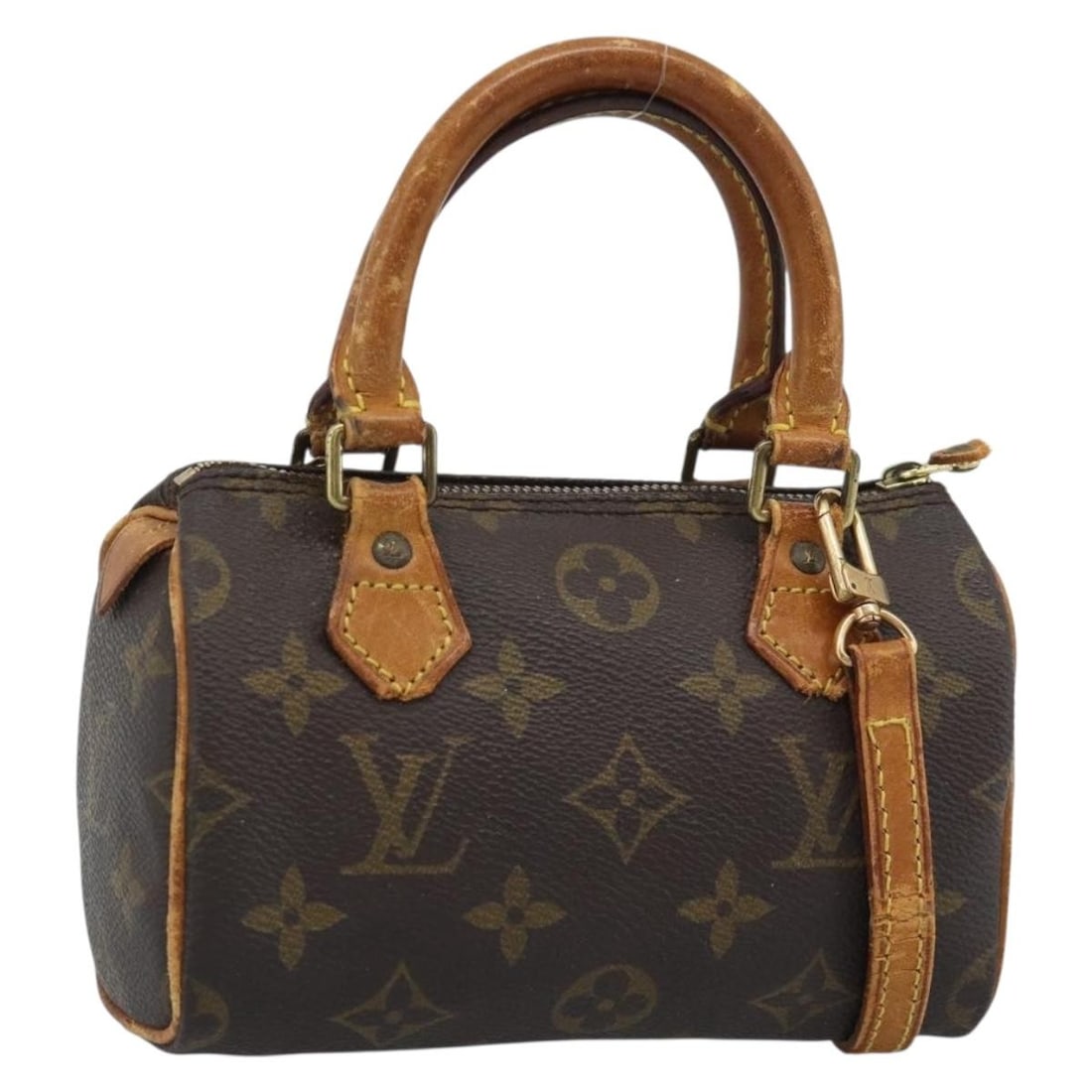 LOUIS VUITTON M41534 Mini Speedy Monogram Canvas Hand Bag: LOUIS VUITTON M41534 Mini Speedy Monogram Canvas Hand Bag Louis Vuitton Monogram Mini Speedy handbag in monogram canvas with a compact top-handle design. Includes a shoulder strap. Made in France. Con