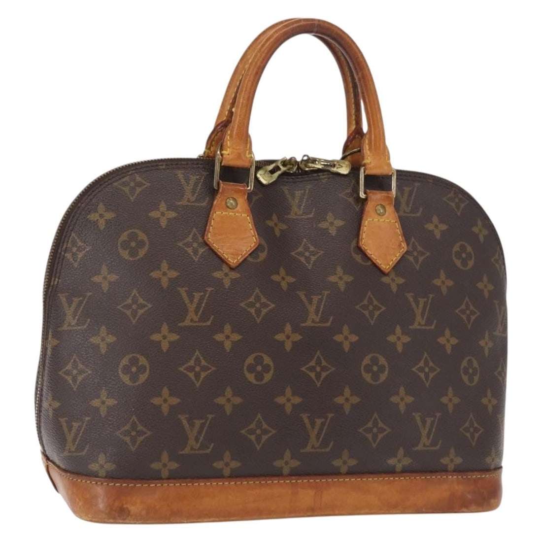 Louis Vuitton Alma M51130 Monogram Canvas Handbag France: Louis Vuitton Alma M51130 Monogram Canvas Handbag France This Louis Vuitton Monogram Alma handbag features the iconic monogram canvas exterior and is crafted in France. The bag exhibits noticeable sig