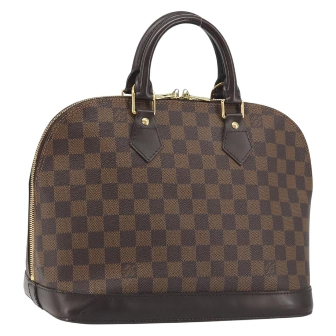 Louis Vuitton Alma N51131 Damier Ebene Canvas Satchel: Louis Vuitton Alma N51131 Damier Ebene Canvas Satchel Louis Vuitton Alma handbag in Damier Ebene canvas, made in France. This women's handbag is offered without the original box or dust bag and includ
