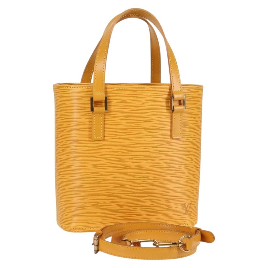 Louis Vuitton Vavin PM Yellow Epi Leather 2way Tote Bag: Louis Vuitton Vavin PM Yellow Epi Leather 2way Tote Bag Louis Vuitton Vavin PM 2-way tote bag in yellow Epi leather. This women's bag includes a dust bag and shoulder strap. Condition is rated A: exce