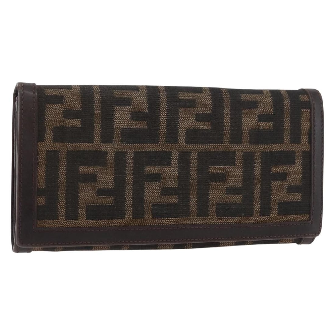 Fendi Zucca Canvas Long Wallet in Black Brown Made in Italy: Fendi Zucca Canvas Long Wallet in Black Brown Made in Italy Authentic FENDI long wallet in black and brown Zucca canvas. This women's wallet was made in Italy and is offered without the original box o