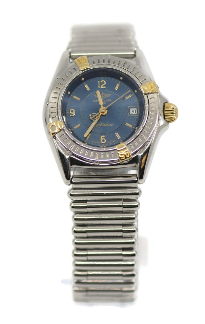 Breitling Callistino Two Tone Stainless Steel Watch Ref B52045: Breitling Callistino Two Tone Stainless Steel Watch Ref B52045 Discover the elegance of the Breitling Callistino Two Tone Stainless Steel Watch. This sophisticated wristwatch features a stunning blue 