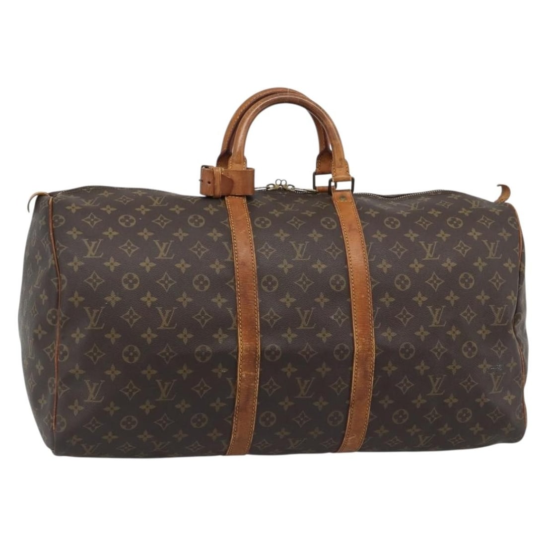 Louis Vuitton M41424 Keepall 55 Monogram Canvas Boston Bag: Louis Vuitton M41424 Keepall 55 Monogram Canvas Boston Bag Louis Vuitton Keepall 55 Boston bag in Monogram canvas, made in France. This women's bag is offered without the original box or dust bag; onl