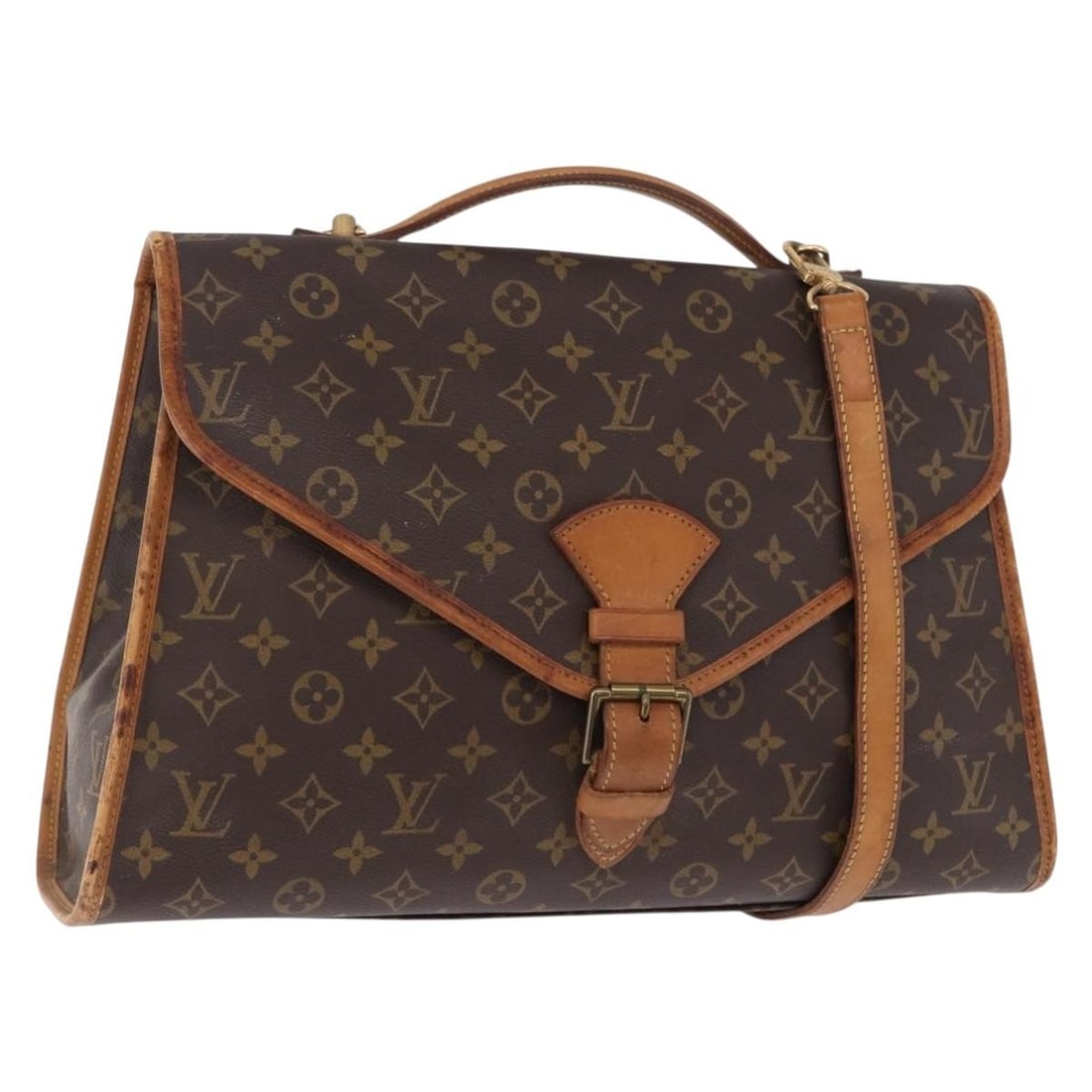 Louis Vuitton Beverly M51121 Monogram Canvas Handbag with Shoulder Strap: Louis Vuitton Beverly M51121 Monogram Canvas Handbag with Shoulder Strap Louis Vuitton Beverly handbag in Monogram canvas with a shoulder strap. Made in France, this women's bag is heavily used and sh