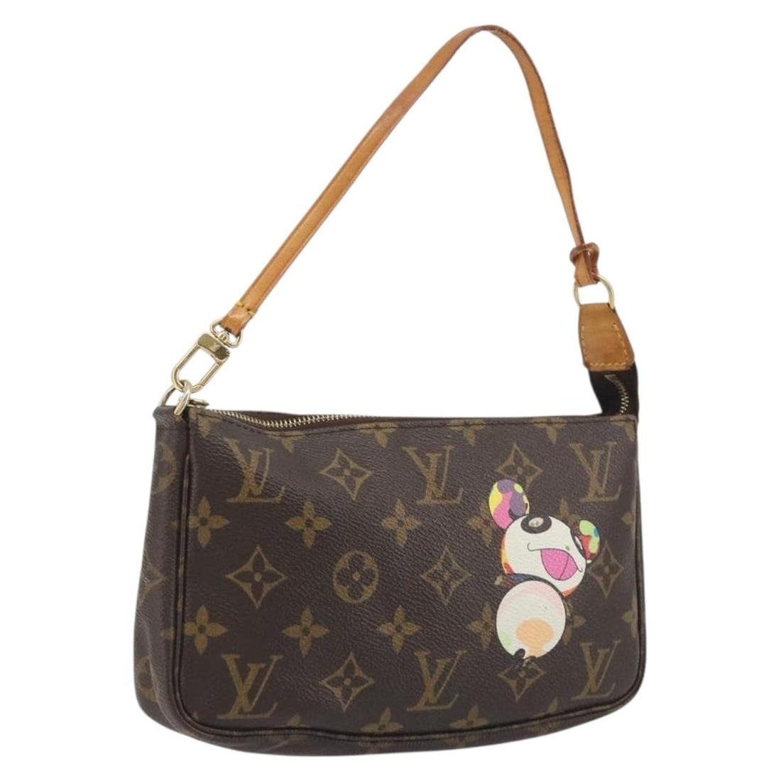 Louis Vuitton M51981 Monogram Canvas Panda Pochette Pouch: Louis Vuitton M51981 Monogram Canvas Panda Pochette Pouch Louis Vuitton Monogram Panda Pochette Accessoires pouch in Monogram canvas, made in France. This women's pouch includes only the item shown; b
