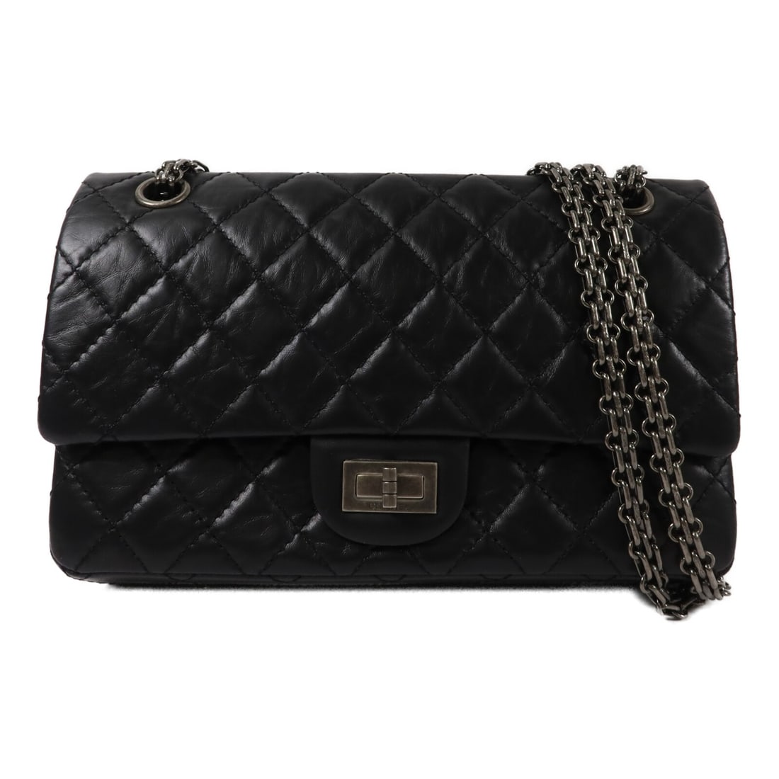 CHANEL AS0874 2.55 CC Small Black Calfskin Shoulder Bag (1 of 14)