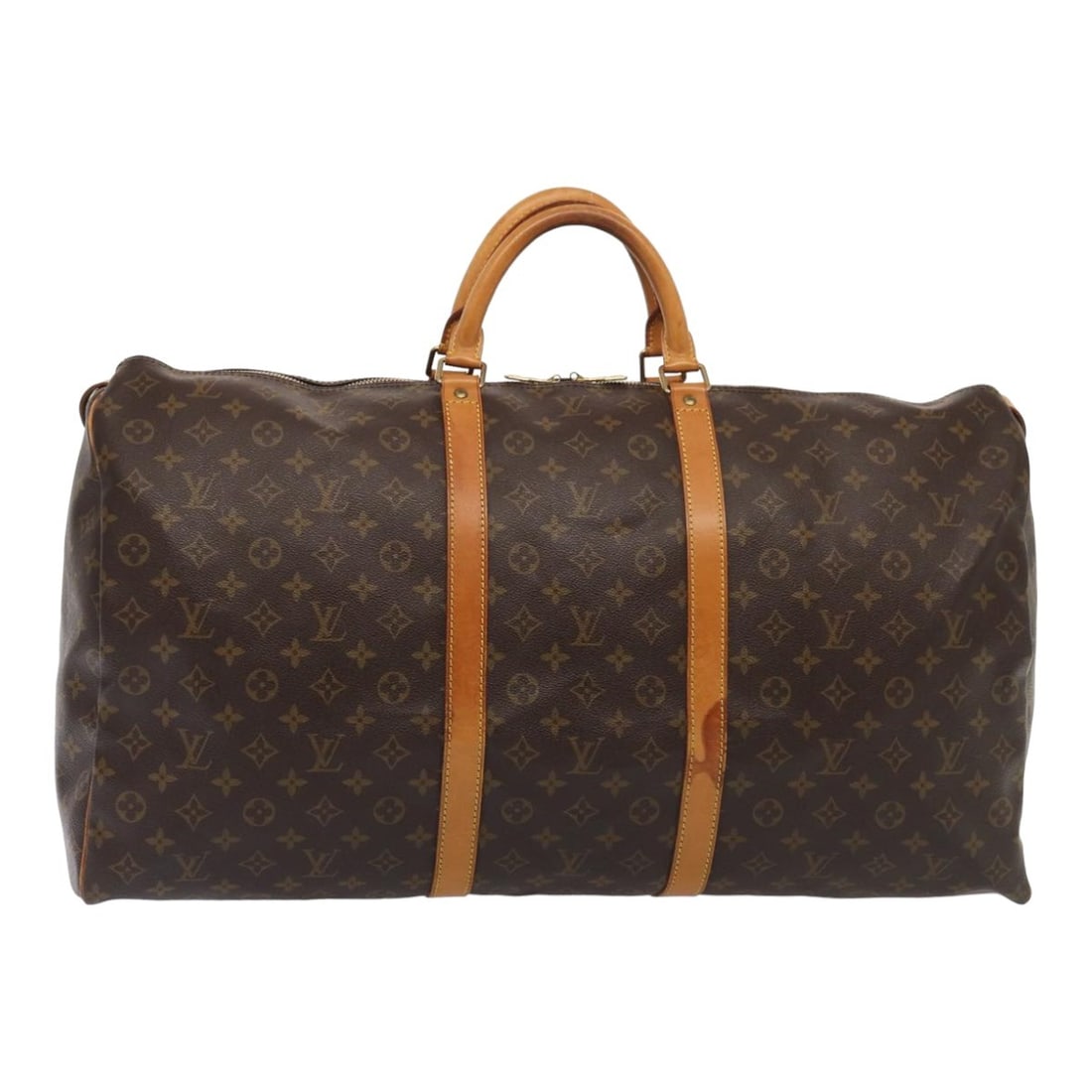 Louis Vuitton M41422 Keepall 60 Monogram Canvas Boston Bag: Louis Vuitton M41422 Keepall 60 Monogram Canvas Boston Bag Louis Vuitton Keepall 60 Boston bag in Monogram canvas, model M41422. This travel bag is made in France and is offered in heavily used condit