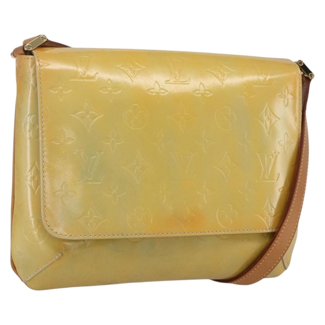 Louis Vuitton Gris Vernis Thompson Street Shoulder Bag Patent Leather M91008: Louis Vuitton Gris Vernis Thompson Street Shoulder Bag Patent Leather M91008 This Louis Vuitton Monogram Vernis Thompson Street shoulder bag is crafted from patent leather in Gris and was made in Fran