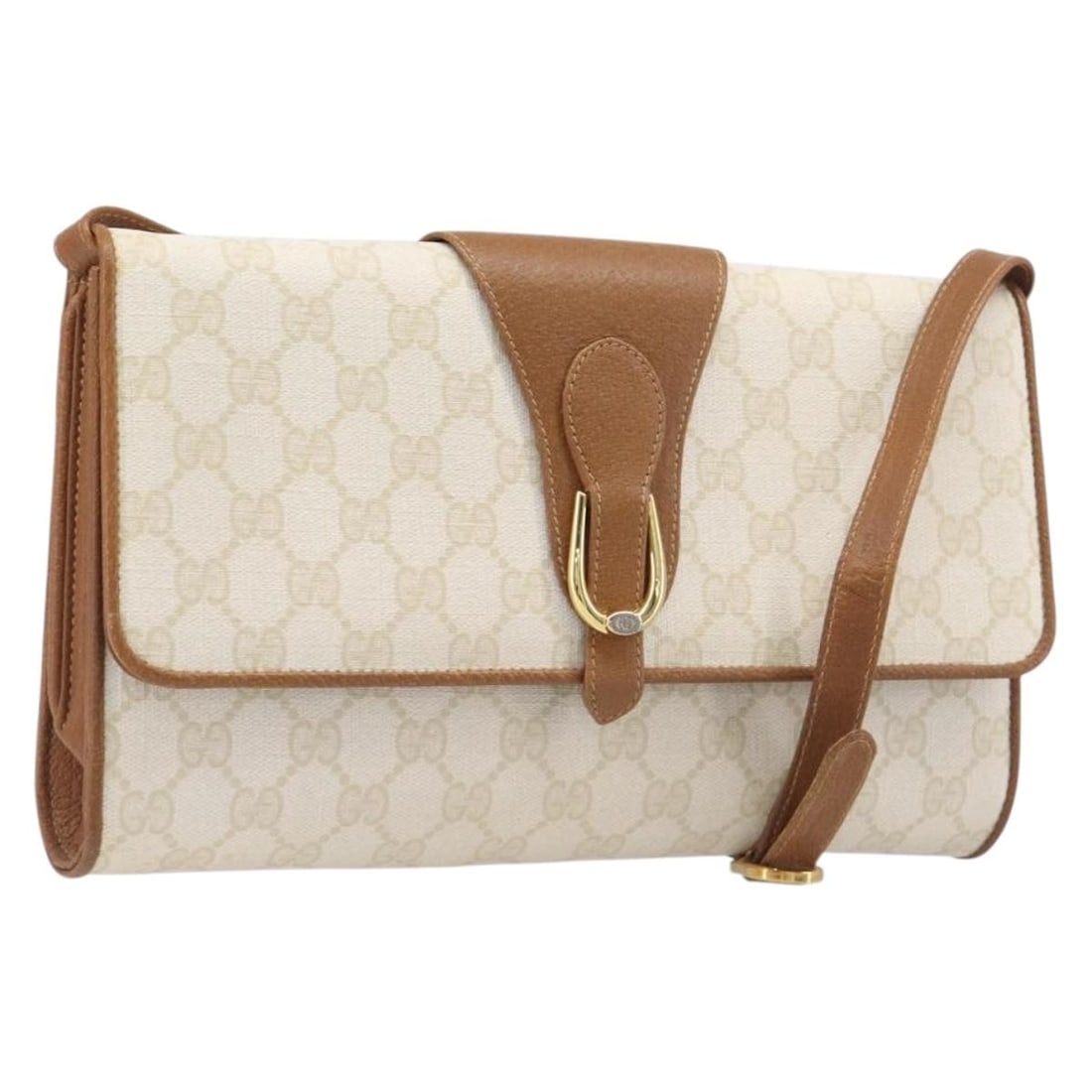 GUCCI 904 02 050 Shoulder Bag White PVC Leather Gold Tone: GUCCI 904 02 050 Shoulder Bag White PVC Leather Gold Tone Authentic Gucci GG Supreme shoulder bag in white PVC leather with gold-tone accents. Designed for women and made in Italy, this bag includes o