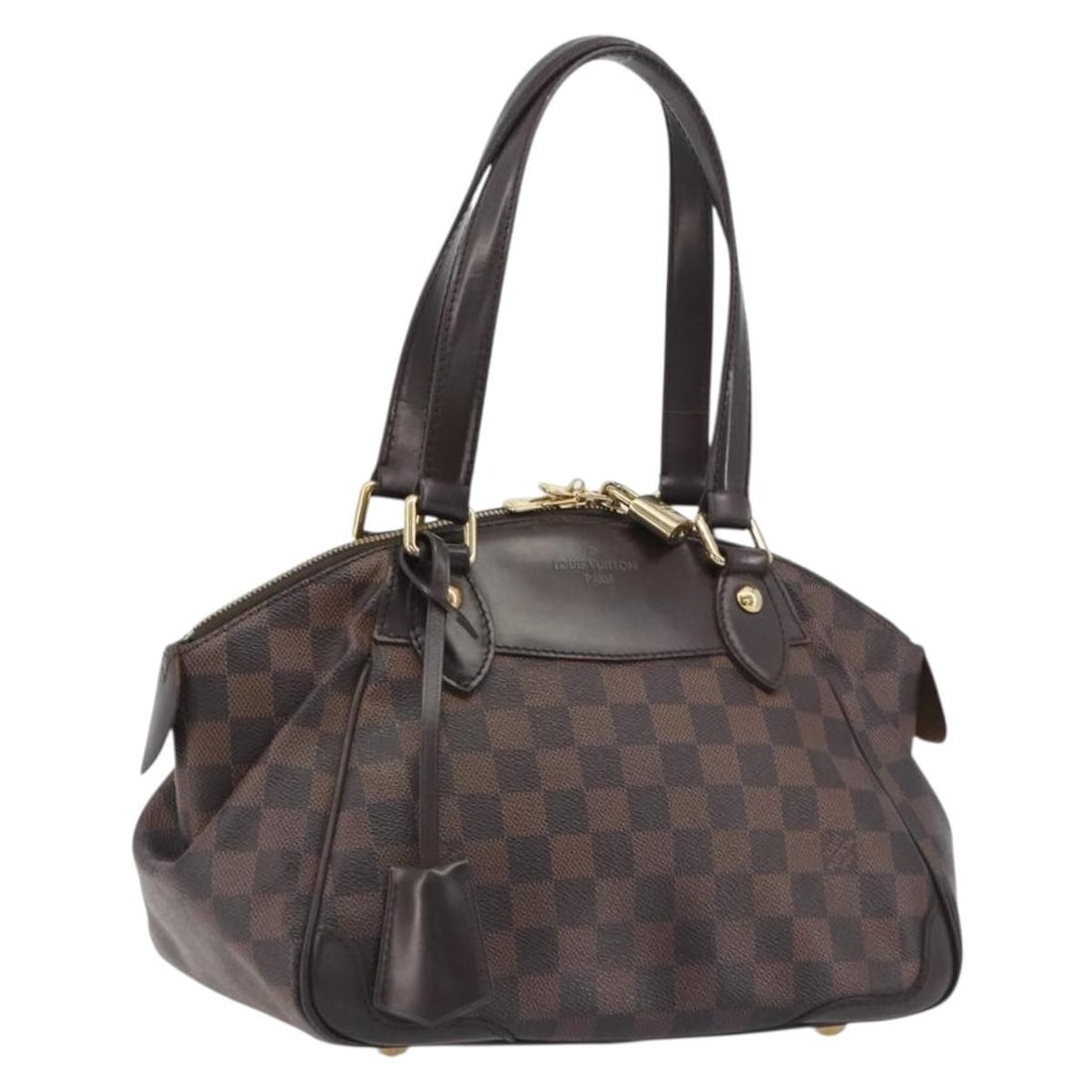 Louis Vuitton Verona PM N41117 Damier Ebene Canvas Handbag: Louis Vuitton Verona PM N41117 Damier Ebene Canvas Handbag Louis Vuitton Verona PM handbag in Damier Ebene canvas with a customized repainted handle. This women's handbag was made in France and is off