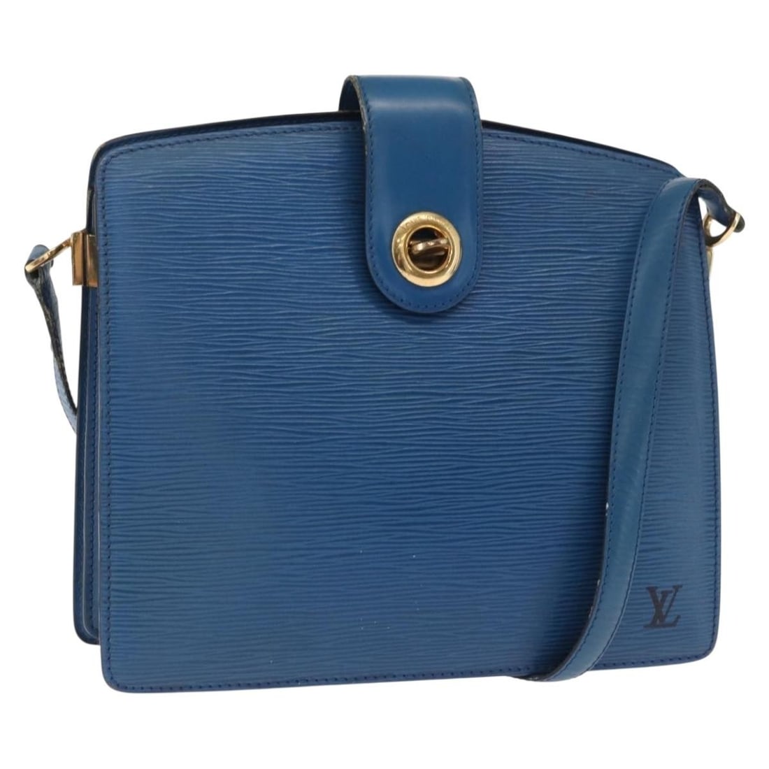 Louis Vuitton M52345 Capuchin Blue Epi Leather Shoulder Bag: Louis Vuitton M52345 Capuchin Blue Epi Leather Shoulder Bag Louis Vuitton Epi Capuchin shoulder bag in blue Epi leather, made in France. This women's bag features an adjustable shoulder strap and come