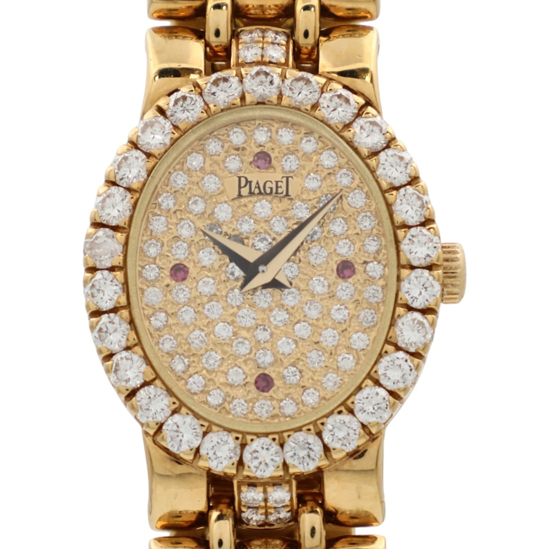 Piaget 8326K61R Traditional ladies quartz wristwatch 18K gold ruby diamond: Piaget 8326K61R Traditional ladies quartz wristwatch 18K gold ruby diamond Piaget Traditional model 8326K61R wristwatch for women with a quartz movement and an 18K yellow gold case and band. This Swis