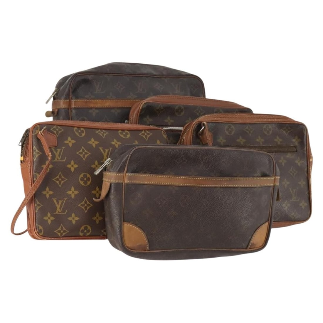 Set of 5 Louis Vuitton monogram canvas women's clutch bags (1 of 18)