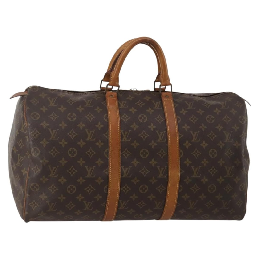 Louis Vuitton M41426 Keepall 50 Monogram Canvas Boston Bag: Louis Vuitton M41426 Keepall 50 Monogram Canvas Boston Bag Louis Vuitton Keepall 50 Boston bag in Monogram canvas, model M41426, made in the USA. This women's travel bag is offered without the origina