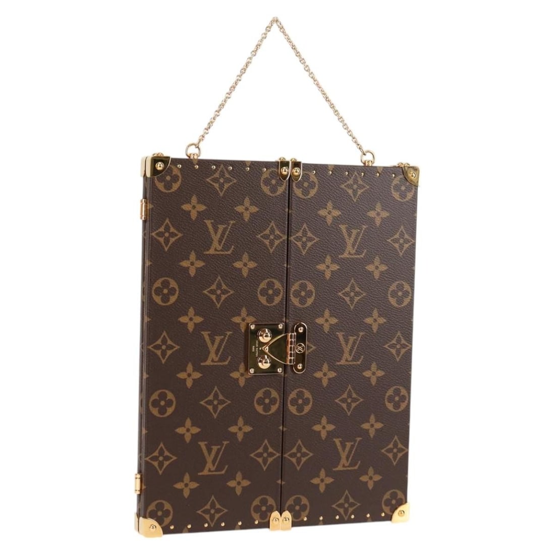LOUIS VUITTON Monogram Hand Mirror GI0554 Italy Auth (1 of 18)