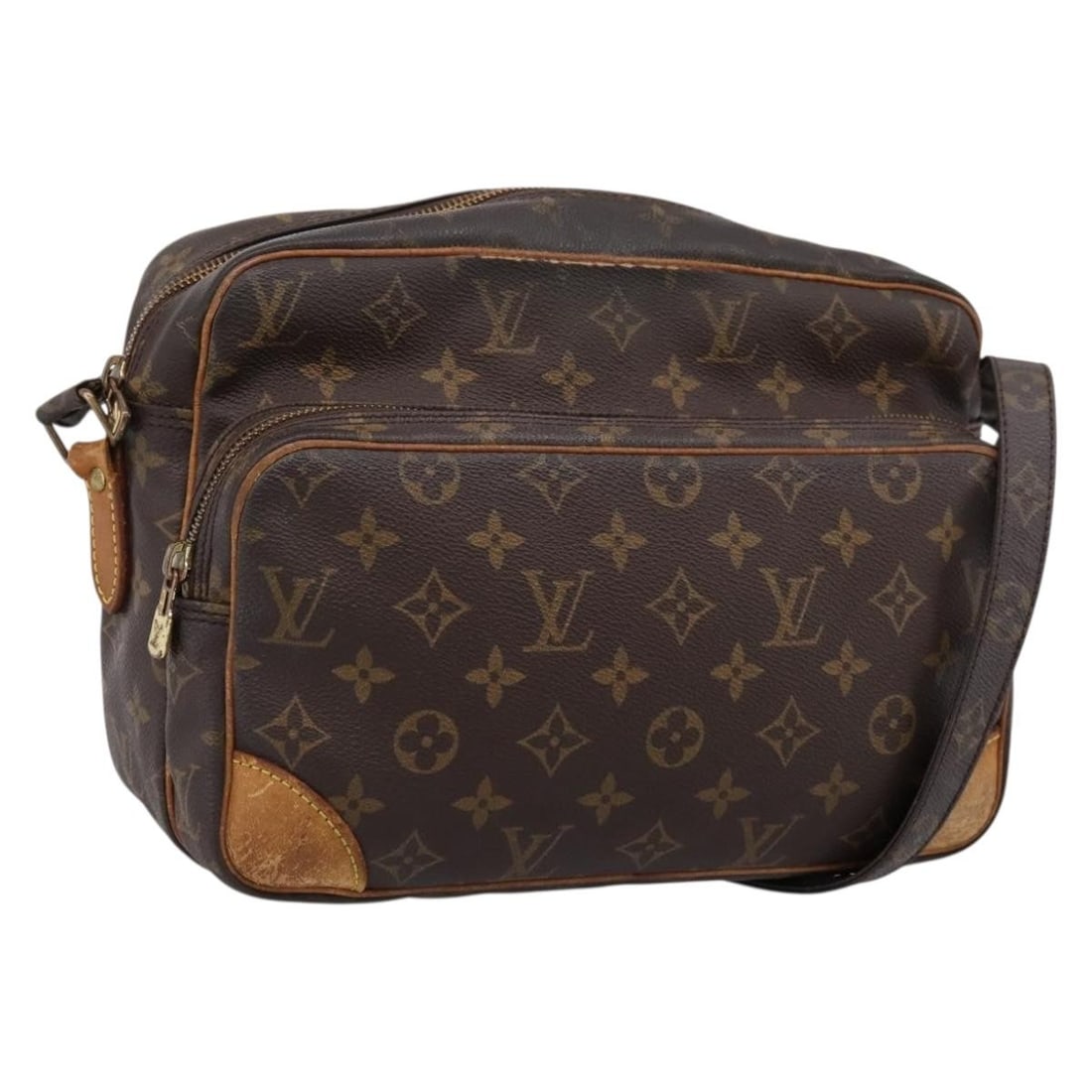Louis Vuitton Nile Monogram Canvas Shoulder Bag M45244 France: Louis Vuitton Nile Monogram Canvas Shoulder Bag M45244 France Authentic Louis Vuitton Nile shoulder bag in Monogram canvas, made in France. This women's shoulder bag features an adjustable shoulder st