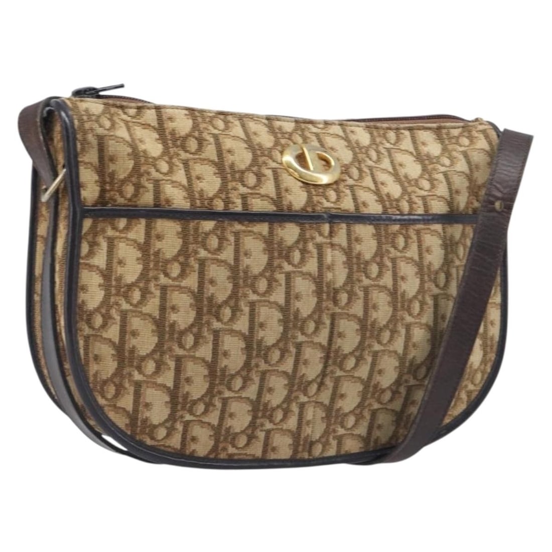 Christian Dior Beige Gold Trotter Canvas Shoulder Bag: Christian Dior Beige Gold Trotter Canvas Shoulder Bag Christian Dior shoulder bag crafted in beige and gold Trotter canvas. This women's bag is made in France and includes only the item shown, with no