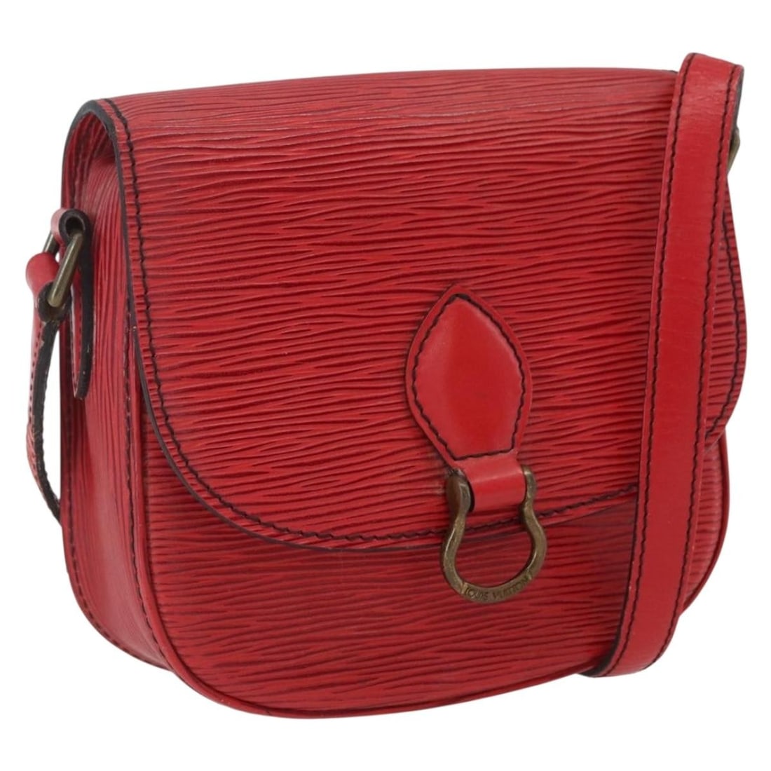 Red Epi Leather Shoulder Bag Louis Vuitton Saint Cloud PM M52217: Red Epi Leather Shoulder Bag Louis Vuitton Saint Cloud PM M52217 This Louis Vuitton Epi Saint Cloud PM shoulder bag in red features durable Epi leather construction with a compact silhouette. It offer