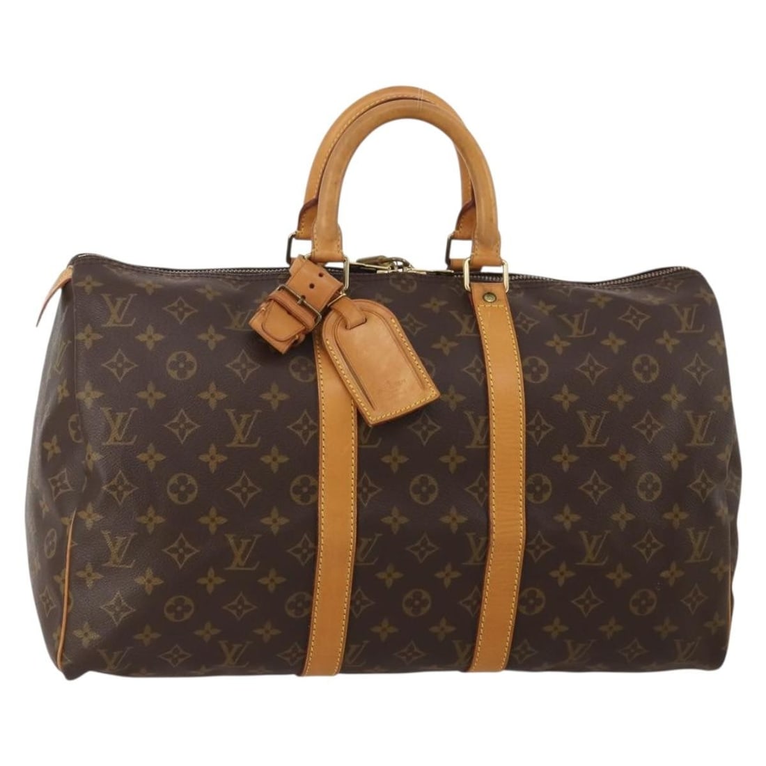 Louis Vuitton M41428 Keepall 45 Monogram Canvas Boston Bag: Louis Vuitton M41428 Keepall 45 Monogram Canvas Boston Bag Louis Vuitton Keepall 45 Boston bag in Monogram canvas, made in France. This women's bag includes a dust bag, name tag, and Powanie. Conditio