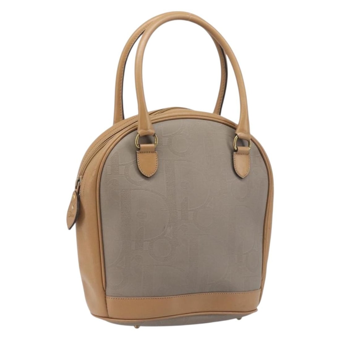 Christian Dior Trotter PVC Leather Hand Bag Beige Gold Tone: Christian Dior Trotter PVC Leather Hand Bag Beige Gold Tone Christian Dior Trotter handbag crafted in PVC leather and Trotter canvas with a beige exterior and gold tone accents. Made in France, this w