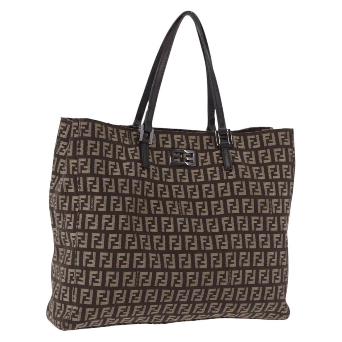 FENDI Brown Zucchino Canvas Hand Bag Made in Italy: FENDI Brown Zucchino Canvas Hand Bag Made in Italy Authentic FENDI Zucchino canvas hand bag in brown for women. Made in Italy, this handbag is offered without the original box or dust bag; only the it