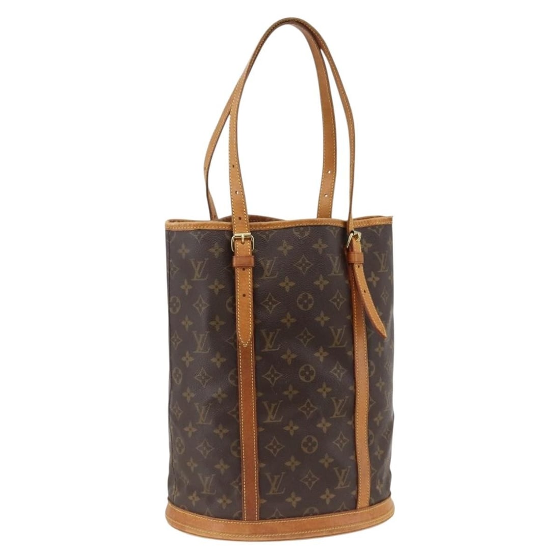 Louis Vuitton M42236 Bucket GM Monogram Canvas Shoulder Bag: Louis Vuitton M42236 Bucket GM Monogram Canvas Shoulder Bag Louis Vuitton Monogram Bucket GM shoulder bag in Monogram canvas, model M42236, made in France. This women's shoulder bag includes only the 