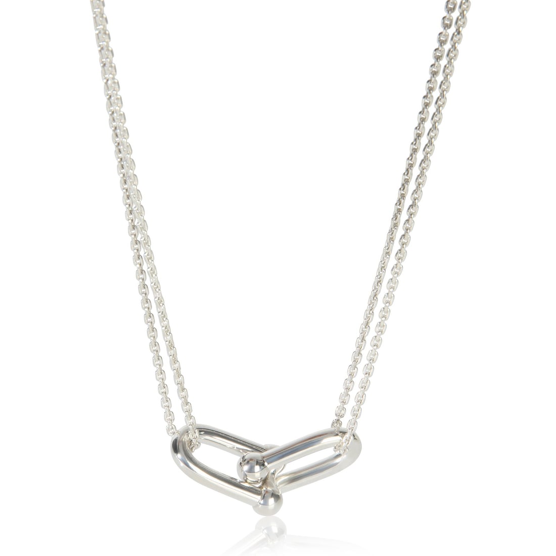 Tiffany & Co. HardWear Link Sterling Silver Pendant with Box Pouch: Tiffany & Co. HardWear Link Sterling Silver Pendant with Box Pouch Tiffany & Co. HardWear Link pendant in sterling silver with a clean, modern design. This pre-owned unisex pendant comes with the orig