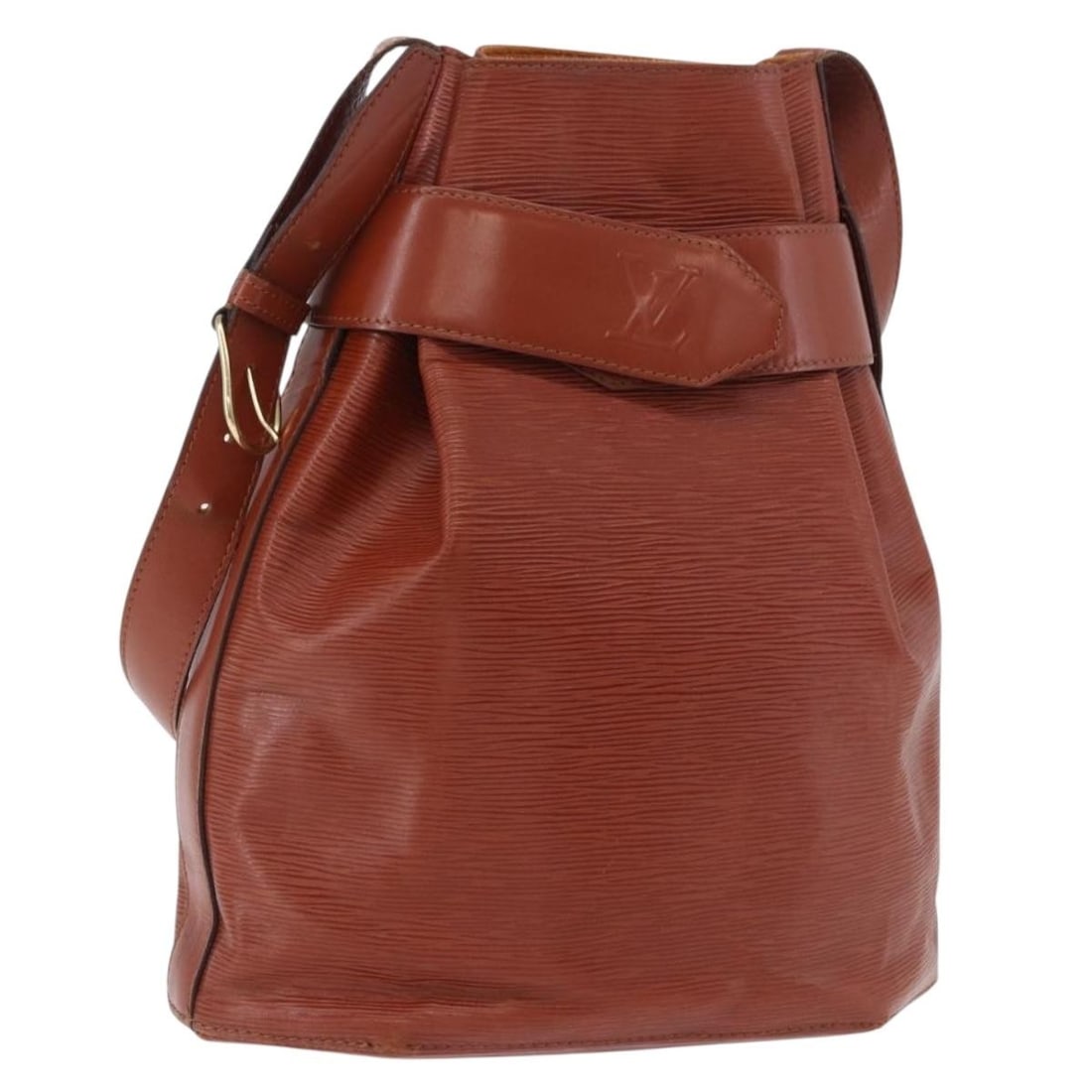 Louis Vuitton M80193 Epi Leather Shoulder Bag Brown France: Louis Vuitton M80193 Epi Leather Shoulder Bag Brown France Louis Vuitton Sac Depaule GM shoulder bag in brown Epi leather. This women's shoulder bag was made in France and includes only the bag shown;