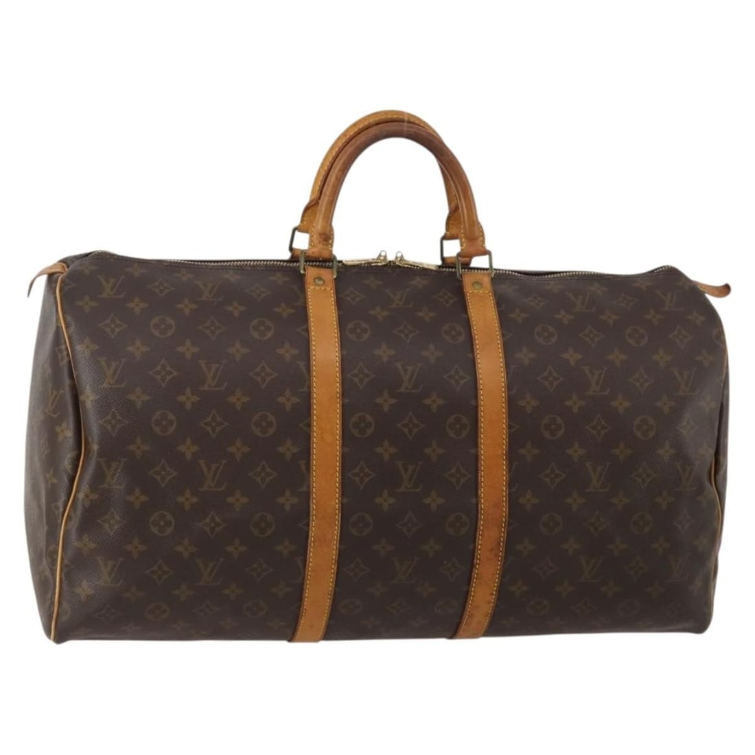 Louis Vuitton M41424 Keepall 55 Monogram Canvas Boston Bag: Louis Vuitton M41424 Keepall 55 Monogram Canvas Boston Bag Louis Vuitton Keepall 55 Boston bag in Monogram canvas, made in France. This travel bag comes as the bag only; item box and dust bag are not 