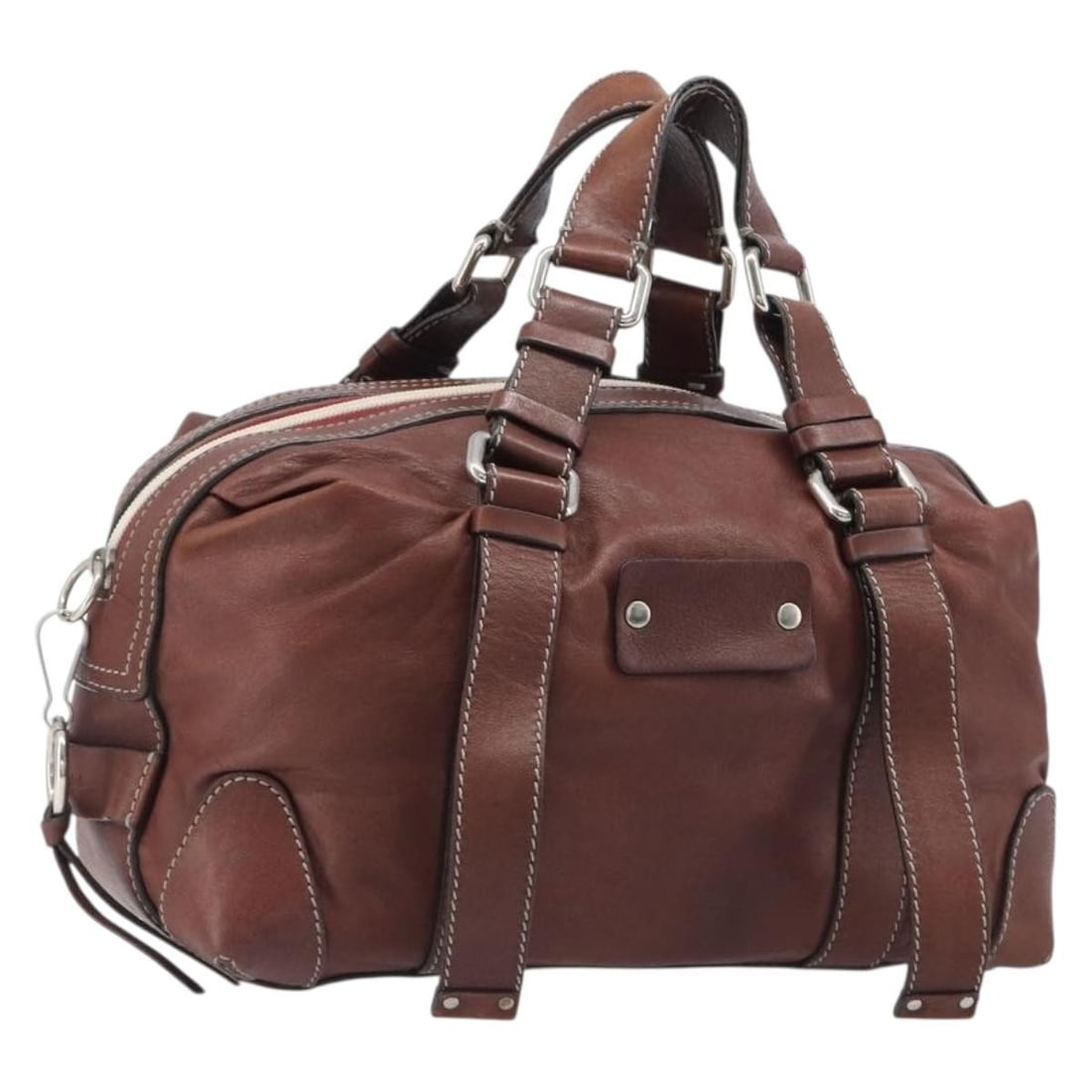 Chloe Patsy Leather Handbag Brown with Silver Tone Made in Italy (1 of 18)