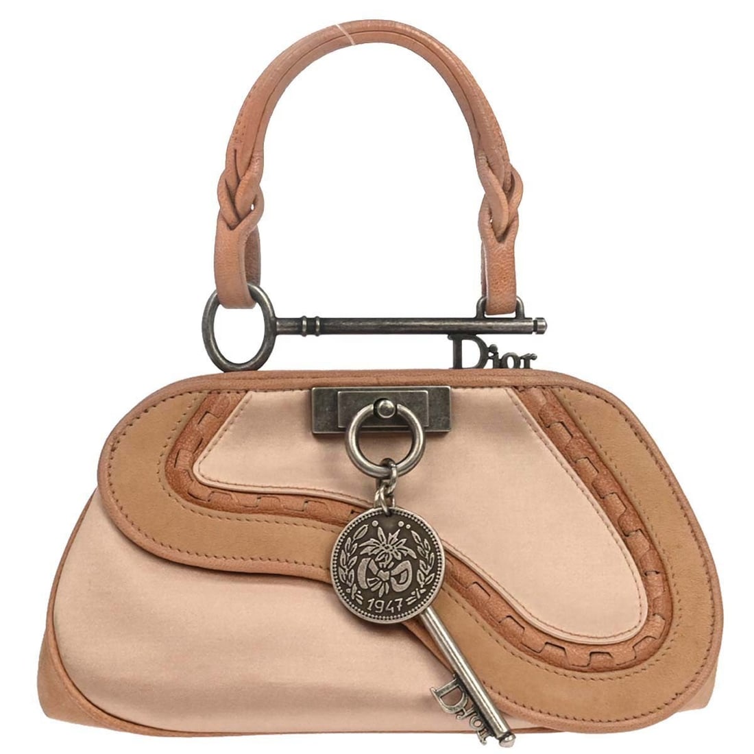 Dior Gaucho Mini Handbag Beige Satin Suede Leather: Dior Gaucho Mini Handbag Beige Satin Suede Leather Christian Dior Gaucho mini handbag in beige with satin, suede, and leather construction. Made in Italy, this women's handbag features the Dior Gaucho