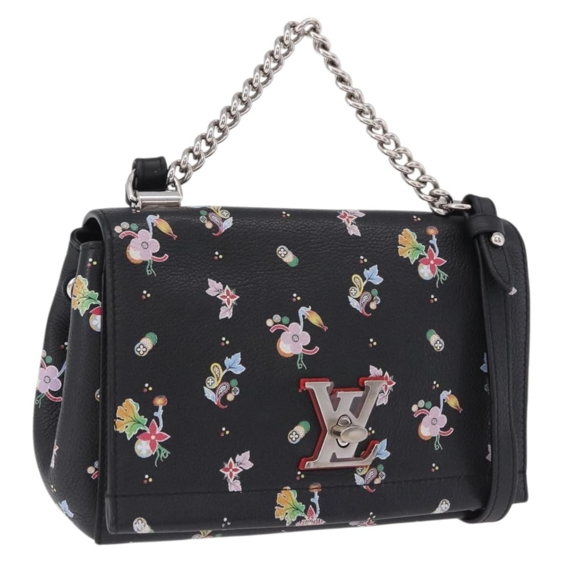 Louis Vuitton Rock Me II BB black leather shoulder bag with dust bag: Louis Vuitton Rock Me II BB black leather shoulder bag with dust bag Louis Vuitton Rock Me II BB shoulder bag in black leather, made in France. This women's bag includes a dust bag and features an ove