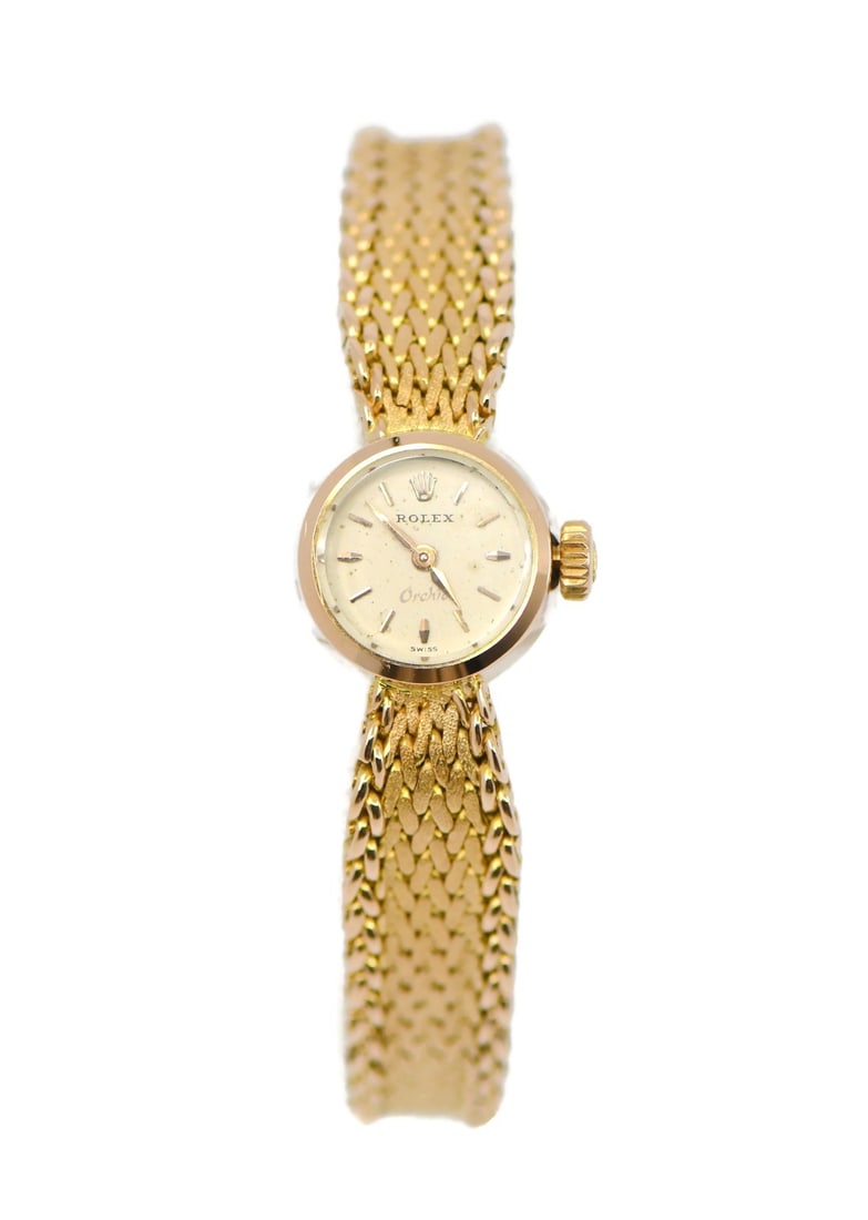 Rolex 18K Rose Gold Womens Wristwatch Manual 15mm with Box: Rolex 18K Rose Gold Womens Wristwatch Manual 15mm with Box Vintage Rolex women's wristwatch in 18K rose gold with a manual mechanical movement and analog silver dial. This pre-owned watch includes the
