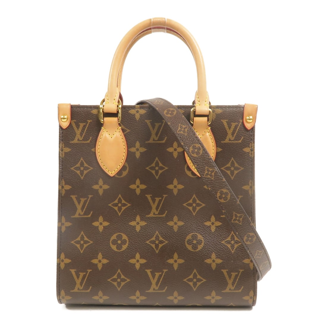 Louis Vuitton Sac Plat BB M46265 Monogram 2 Way Bag: Louis Vuitton Sac Plat BB M46265 Monogram 2 Way Bag Louis Vuitton Sac Plat BB 2-way shoulder bag in brown Monogram PVC coated canvas. This women's bag features dual carry options and includes a should