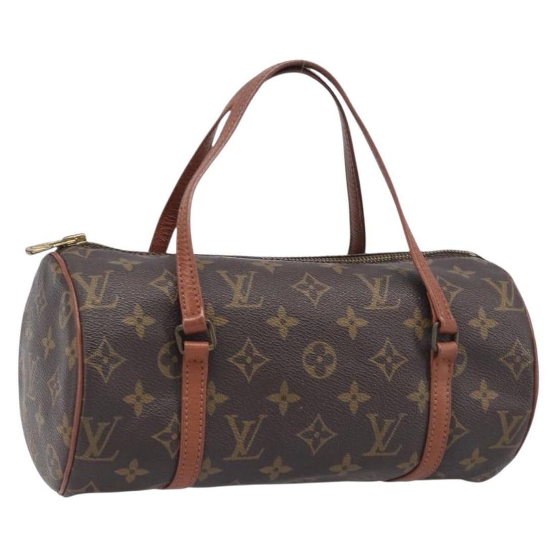 Louis Vuitton M51386 Papillon 26 Monogram Canvas Handbag: Louis Vuitton M51386 Papillon 26 Monogram Canvas Handbag Louis Vuitton Monogram Papillon 26 handbag in monogram canvas. This cylindrical women's handbag is made in France and includes the bag only; it