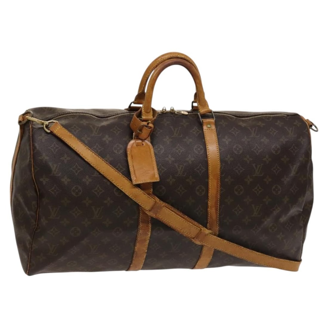 Louis Vuitton M41414 Keepall Bandouliere 55 Monogram Canvas Boston Bag: Louis Vuitton M41414 Keepall Bandouliere 55 Monogram Canvas Boston Bag Louis Vuitton Keepall Bandouliere 55 Boston bag in Monogram canvas, made in France. This travel bag includes a name tag, poignee,