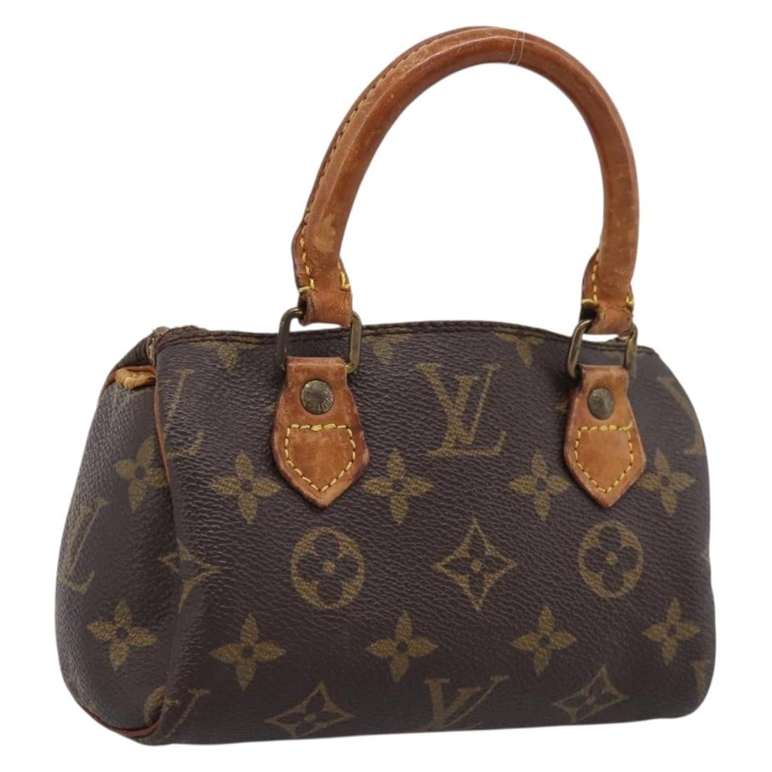 Louis Vuitton M41534 Mini Speedy Monogram Canvas Handbag: Louis Vuitton M41534 Mini Speedy Monogram Canvas Handbag Compact Louis Vuitton Mini Speedy handbag in Monogram canvas, made in France. This women's handbag is offered as the item only; box and dust ba