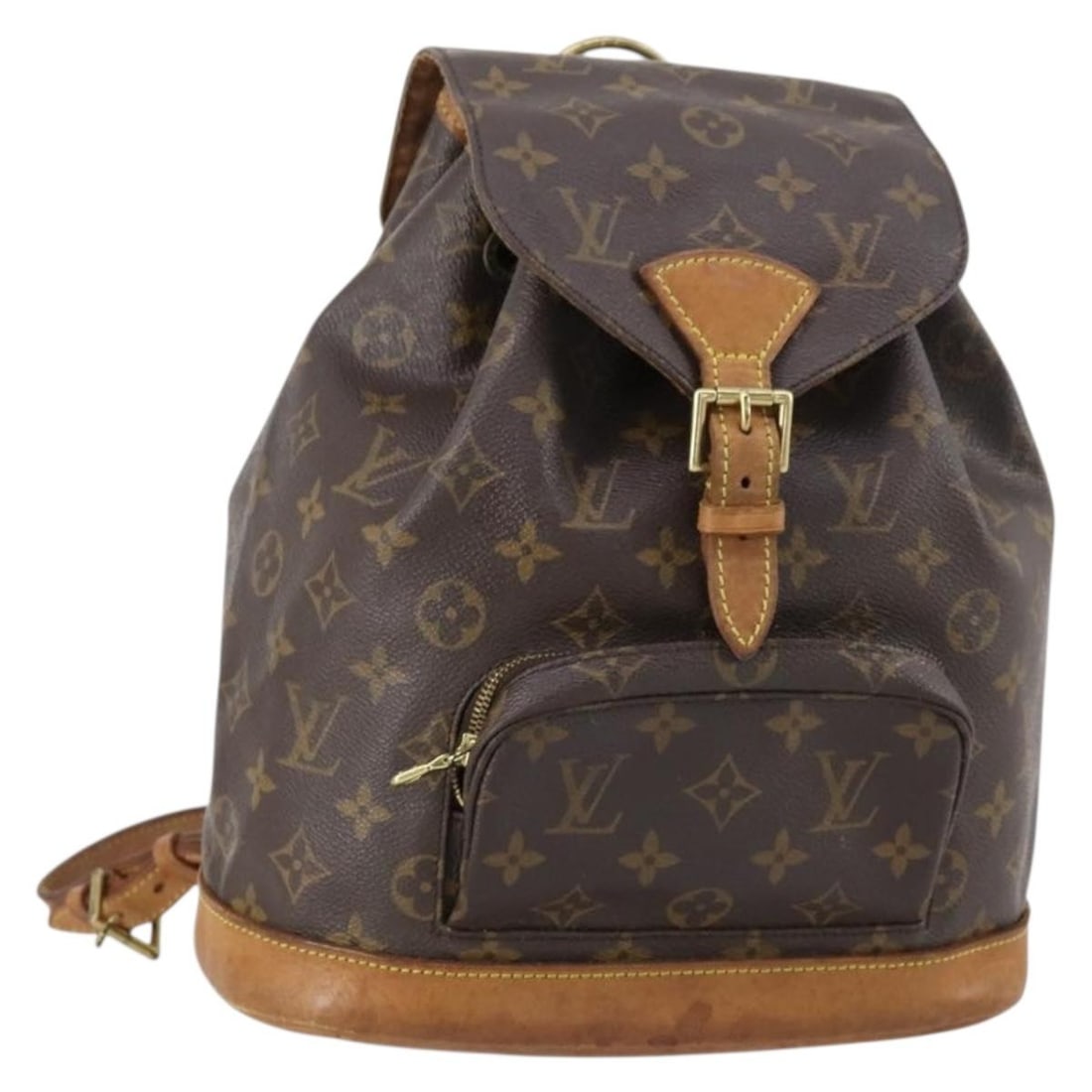 Louis Vuitton M51136 Montsouris MM Monogram Canvas Backpack: Louis Vuitton M51136 Montsouris MM Monogram Canvas Backpack Authentic Louis Vuitton Montsouris MM backpack in Monogram canvas, made in France. This women's backpack is a heavily used piece with visibl