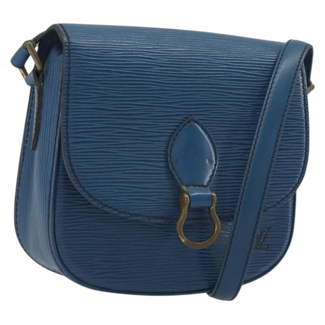 Louis Vuitton M52195 Saint Cloud PM Blue Epi Leather Shoulder Bag: Louis Vuitton M52195 Saint Cloud PM Blue Epi Leather Shoulder Bag Louis Vuitton Saint Cloud PM shoulder bag in blue Epi leather. This women's bag was made in France and is offered in heavily used cond