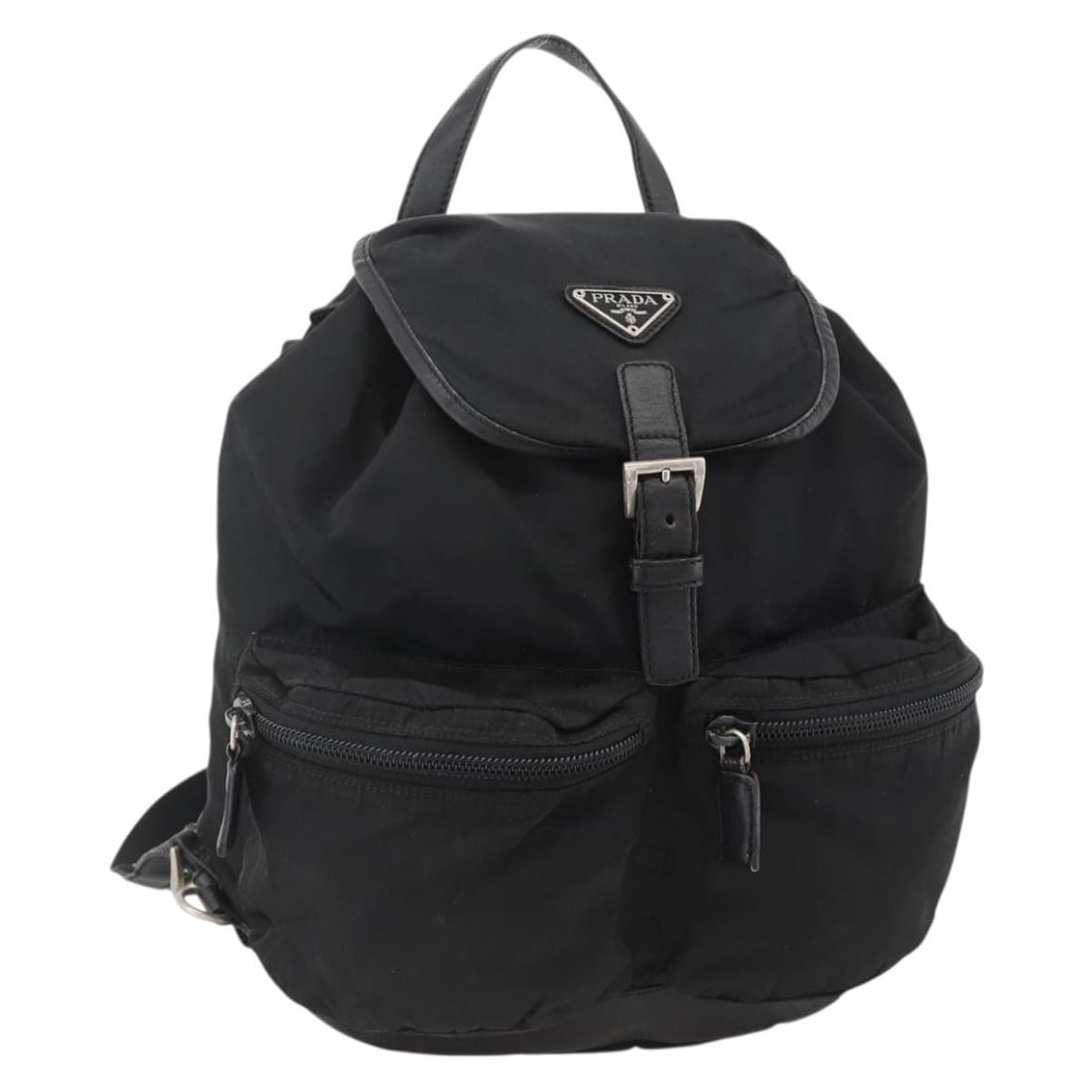 PRADA black nylon backpack silver tone made in Italy (1 of 18)