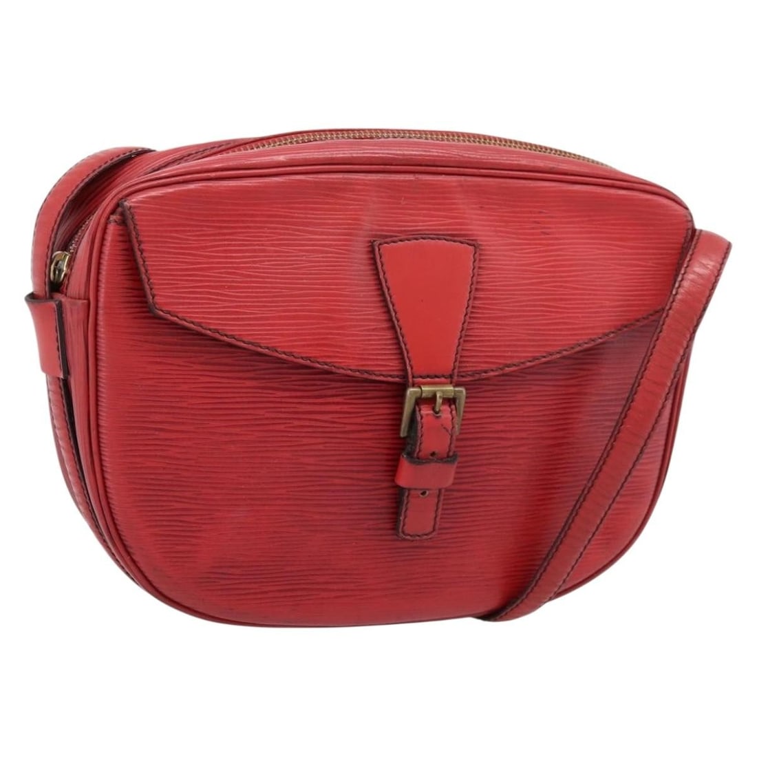 Louis Vuitton M52157 Epi Leather Shoulder Bag Red June Feuille: Louis Vuitton M52157 Epi Leather Shoulder Bag Red June Feuille Louis Vuitton June Feuille shoulder bag in red Epi leather. Made in France, this women's bag features an adjustable shoulder strap and co