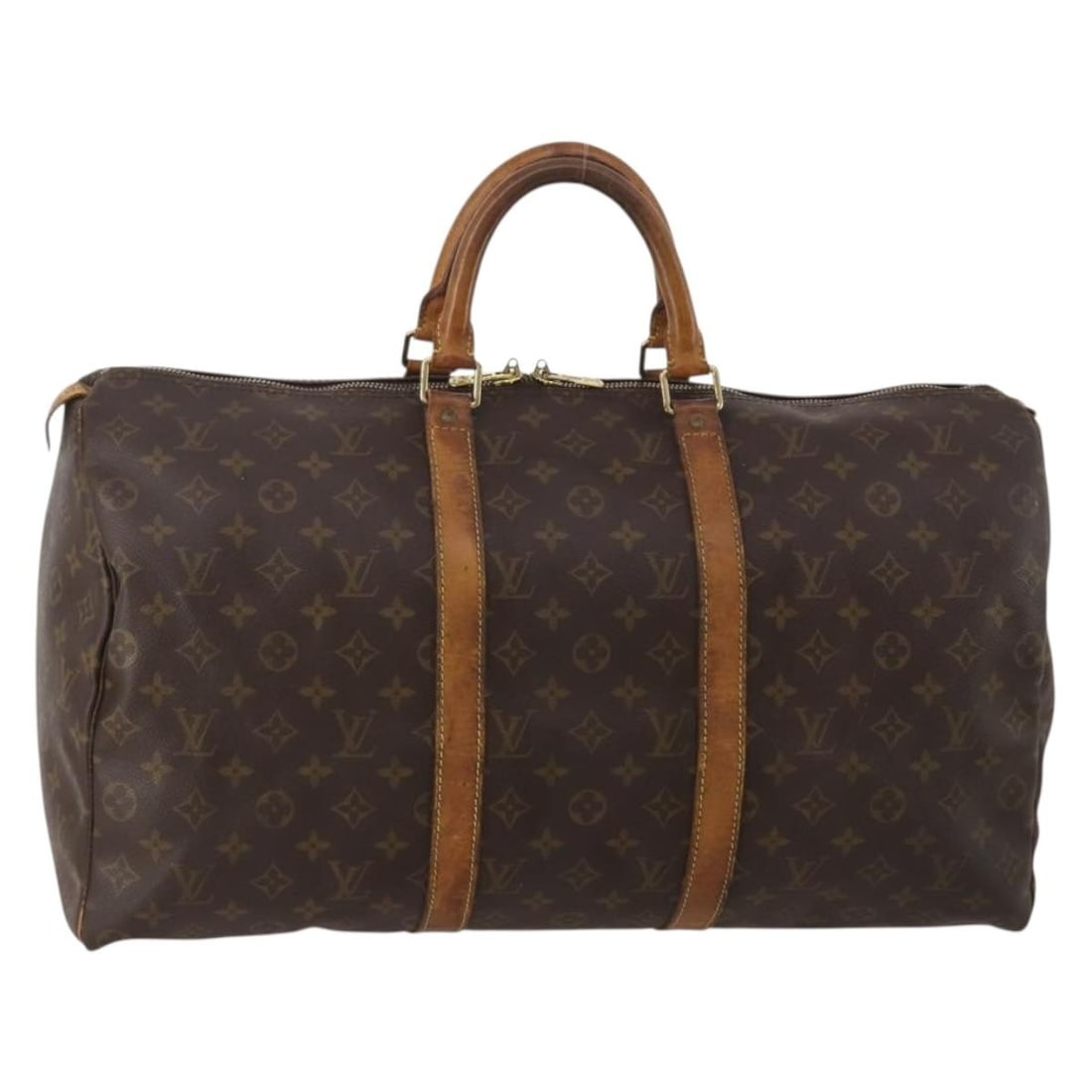 Louis Vuitton M41426 Keepall 50 Monogram Canvas Boston Bag: Louis Vuitton M41426 Keepall 50 Monogram Canvas Boston Bag Louis Vuitton Keepall 50 Boston bag in Monogram canvas, made in France. This women's bag includes only the item shown; the item box and dust 