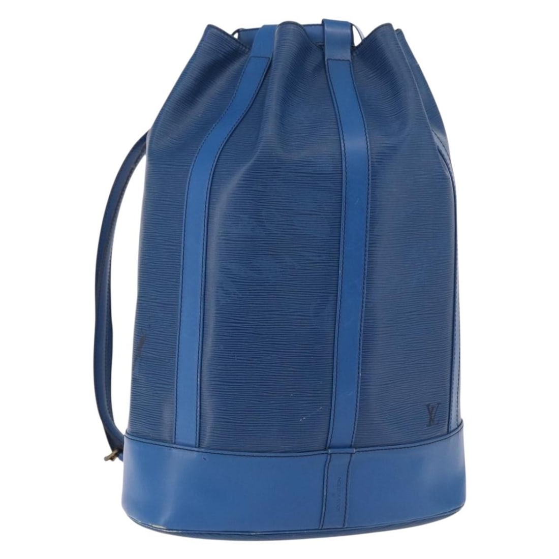 Louis Vuitton M43085 Randonnee GM Blue Epi Leather Shoulder Bag: Louis Vuitton M43085 Randonnee GM Blue Epi Leather Shoulder Bag Louis Vuitton Randonnee GM shoulder bag in blue Epi leather. This women's bag was made in France and includes the bag only; item box and