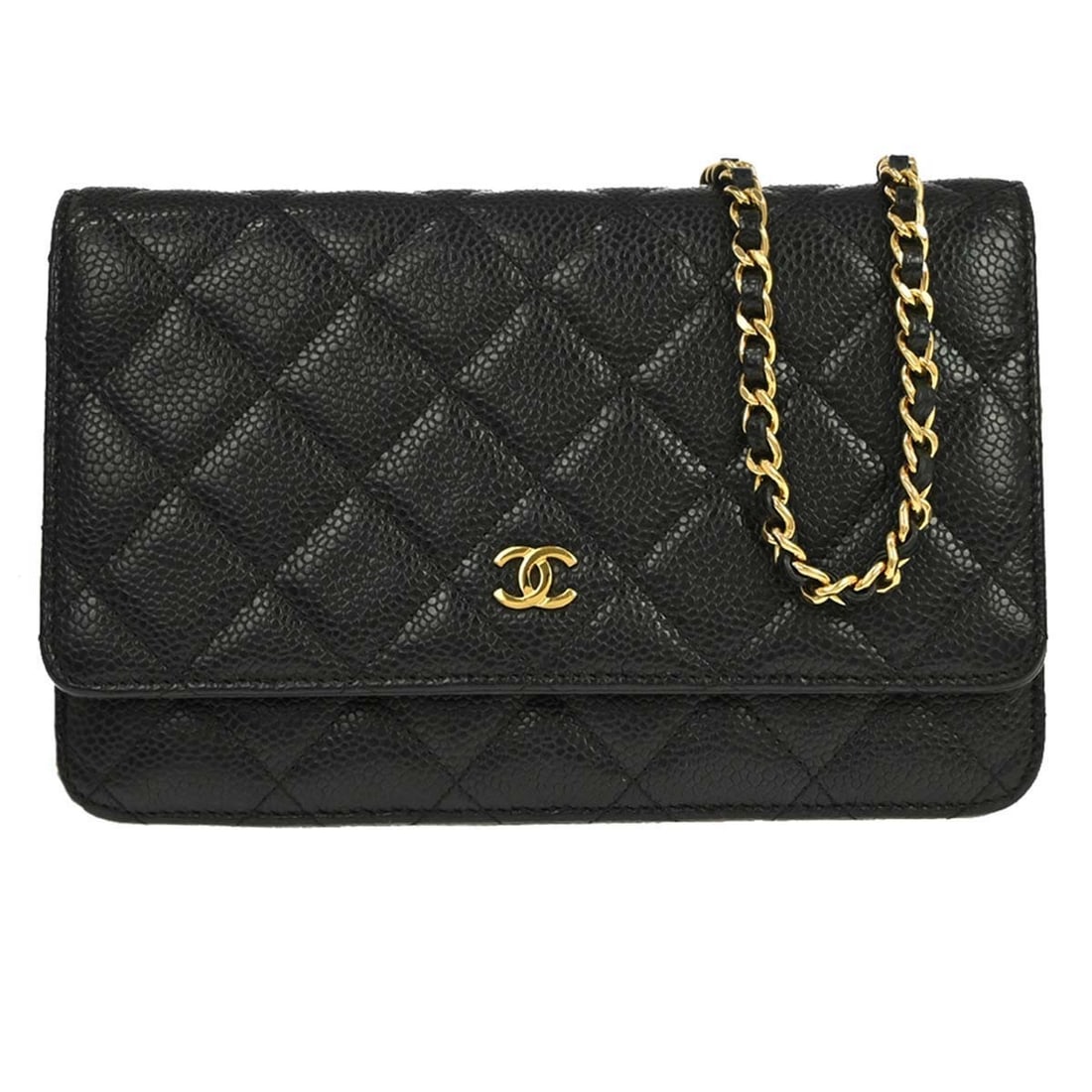 CHANEL Classic WOC Wallet on Chain Black Caviar Leather (1 of 14)